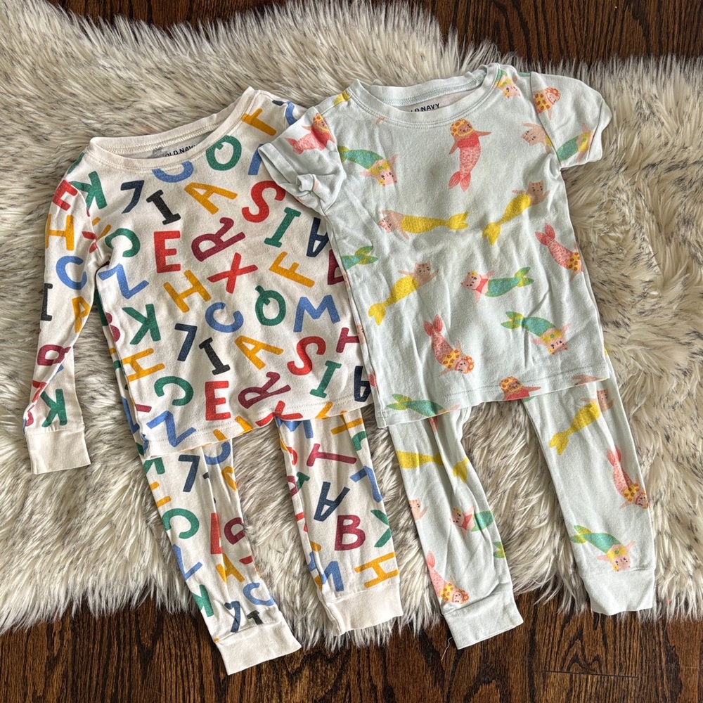 3T Toddler Girl 2 Snug Fit Pajama Sets